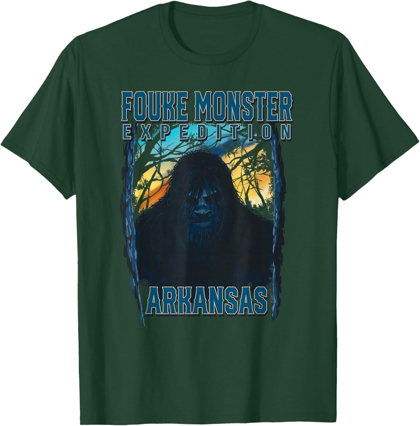 Fouke Monster Expedition Arkansas Boggy Creek Monster T-Shirt - T-Shirt | Forest