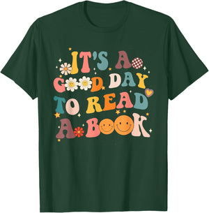It's a Good Day to Read a Book 1st Day Of School Teacher Kid T-Shirt - T-Shirt | Forest