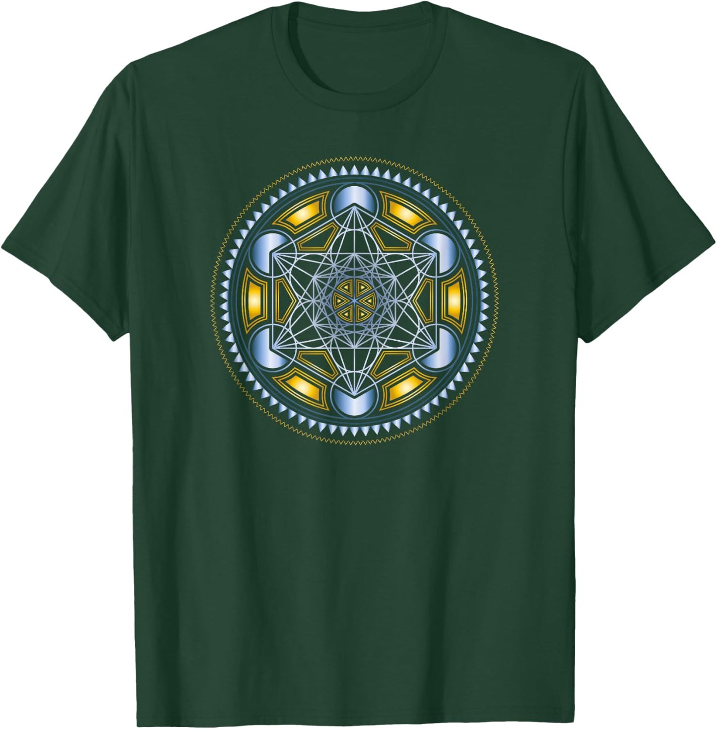 Metatronscube, Sacred Geometry, Yoga, Spiritual Symbol, 4D T-Shirt - T-Shirt | Forest