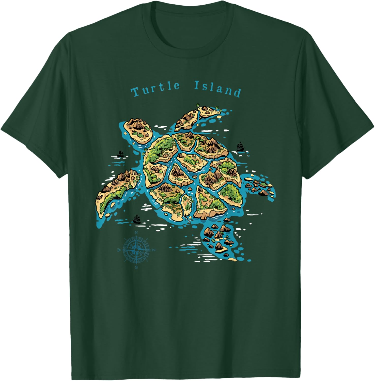 Turtle Island Shirt North America Native Reptile Turtle T-Shirt - T-Shirt | Forest