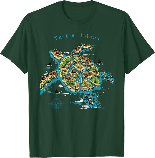 Turtle Island Shirt North America Native Reptile Turtle T-Shirt - T-Shirt | Forest