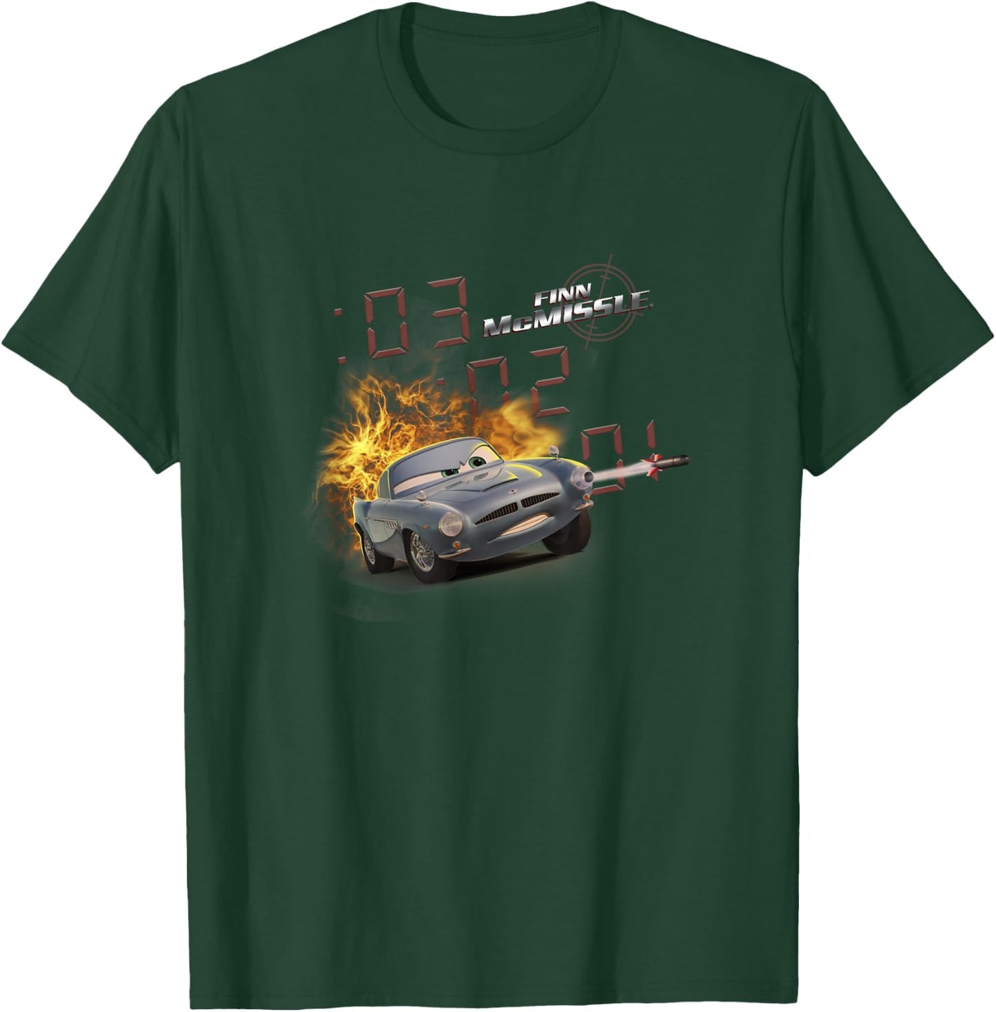 Disney Pixar Cars 2 Finn McMissile 03 02 01 Cool Explosion T-Shirt - T-Shirt | Forest