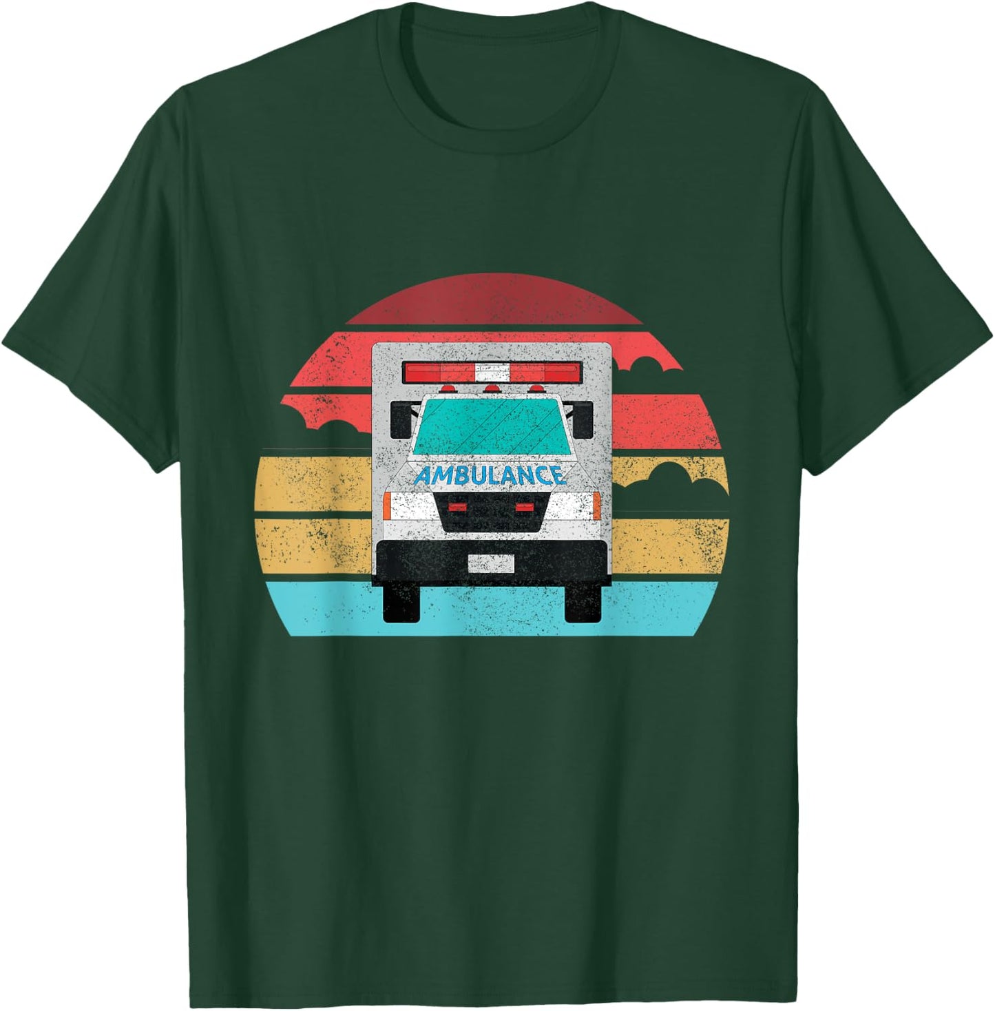 Ambulance Truck Birthday EMT for Boys Girls Toddlers T-Shirt - T-Shirt | Forest