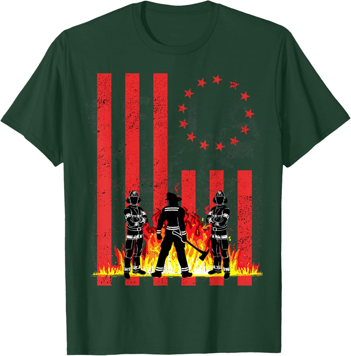 Rush tunnel to tower - Red Betsy Ross Flag Gift T-Shirt - T-Shirt | Forest
