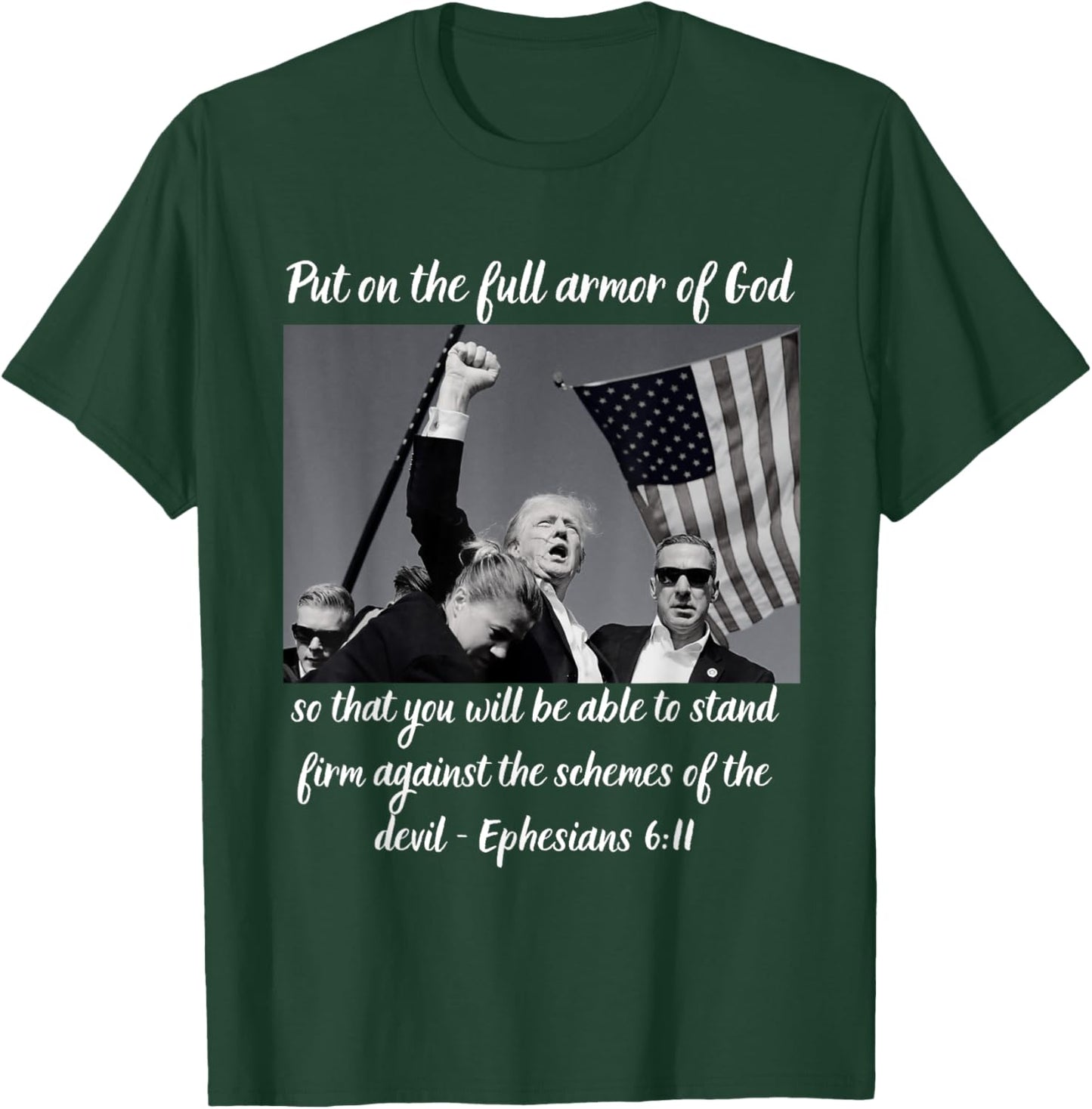 Donald Trump Fist Pump Flag 7 13 T-Shirt - T-Shirt | Forest