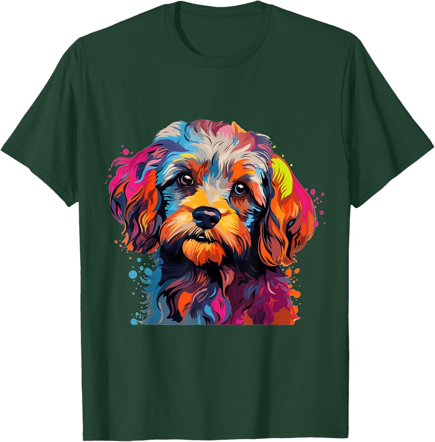 Cavapoo Dog Breed Pet Cute Colorful Pop Art Graphic T-Shirt - T-Shirt | Forest