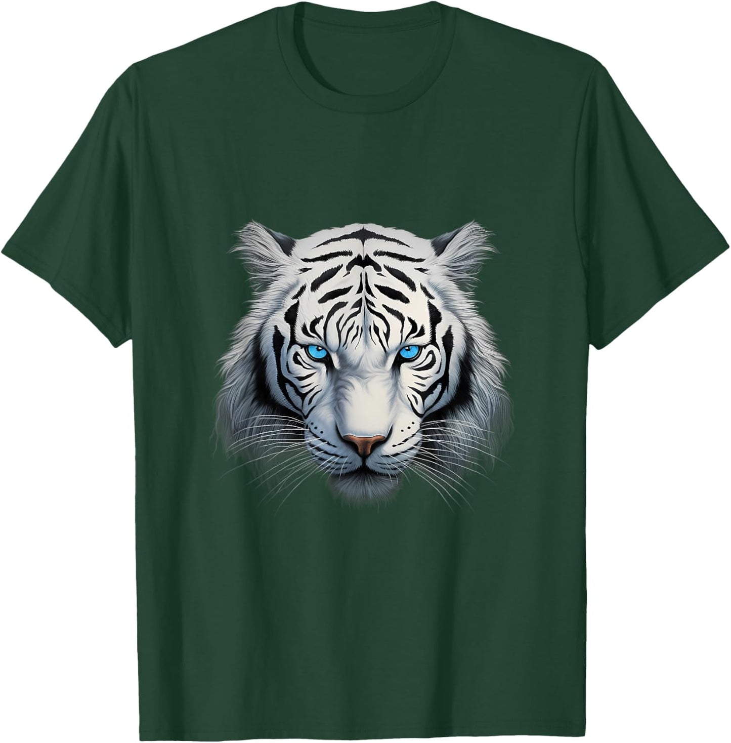 Royal White Tiger with Blue Eyes T-Shirt - T-Shirt | Forest