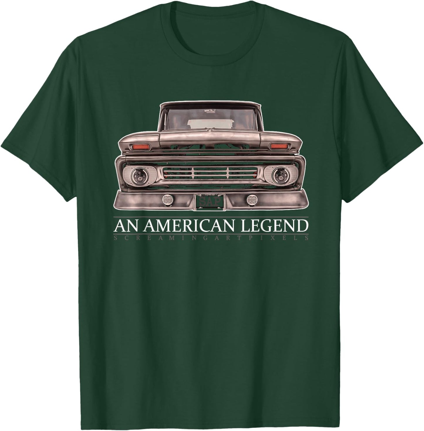 1962 Custom, C10 Truck, Classic C10 Truck Grille T-Shirt - T-Shirt | Forest