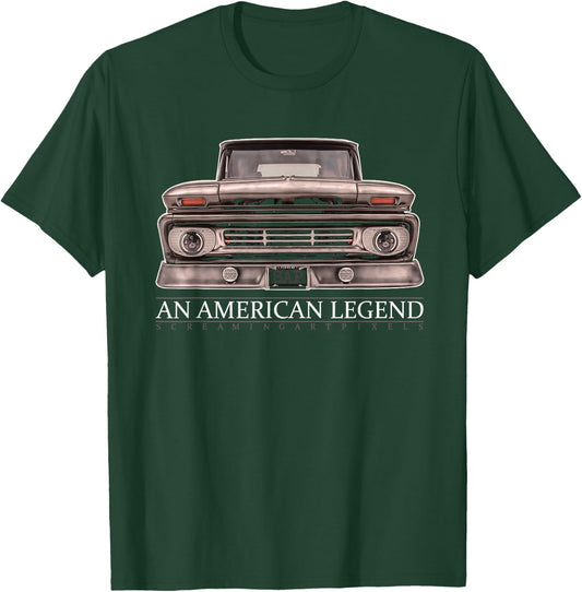 1962 Custom, C10 Truck, Classic C10 Truck Grille T-Shirt - T-Shirt | Forest