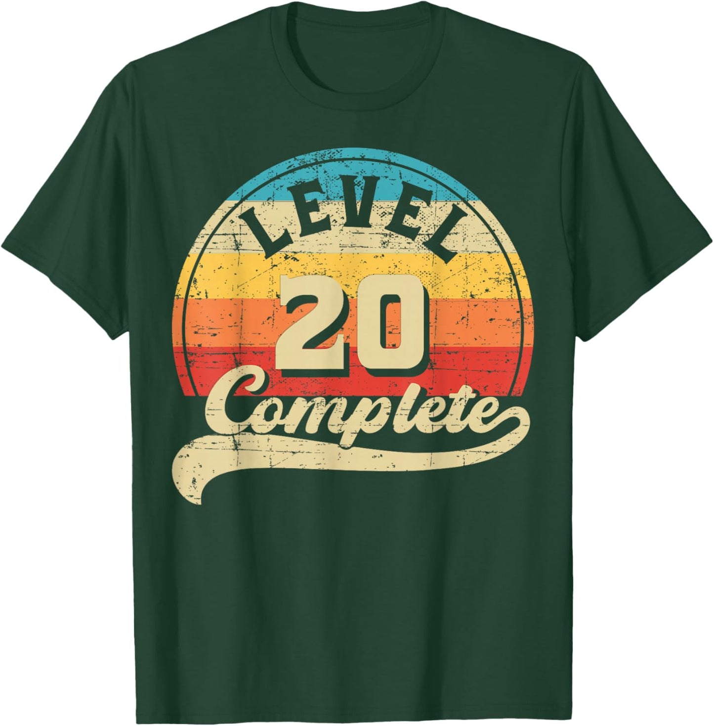 Level 20 Complete Gamer 20th Wedding Anniversary Retro T-Shirt - T-Shirt | Forest