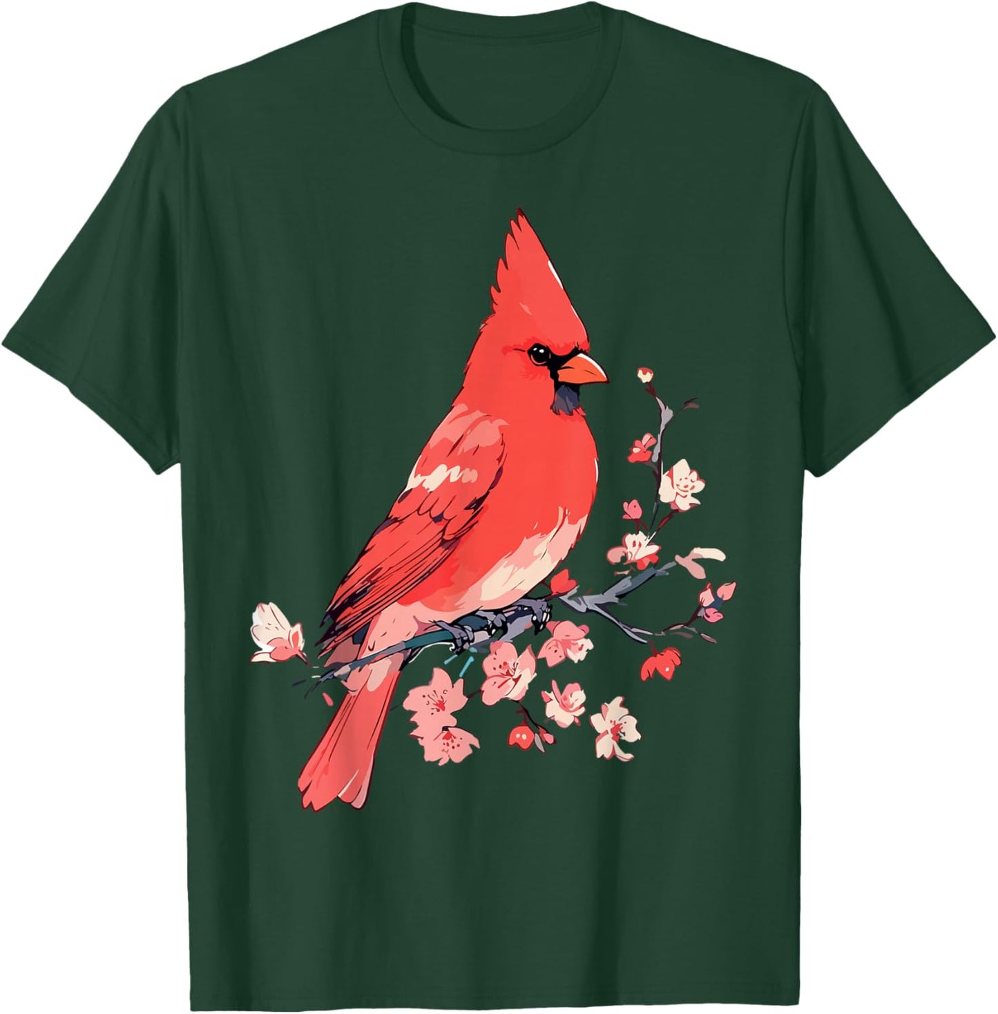 Cardinal bird. Nature's ruby. Beauty in red. T-Shirt - T-Shirt | Forest