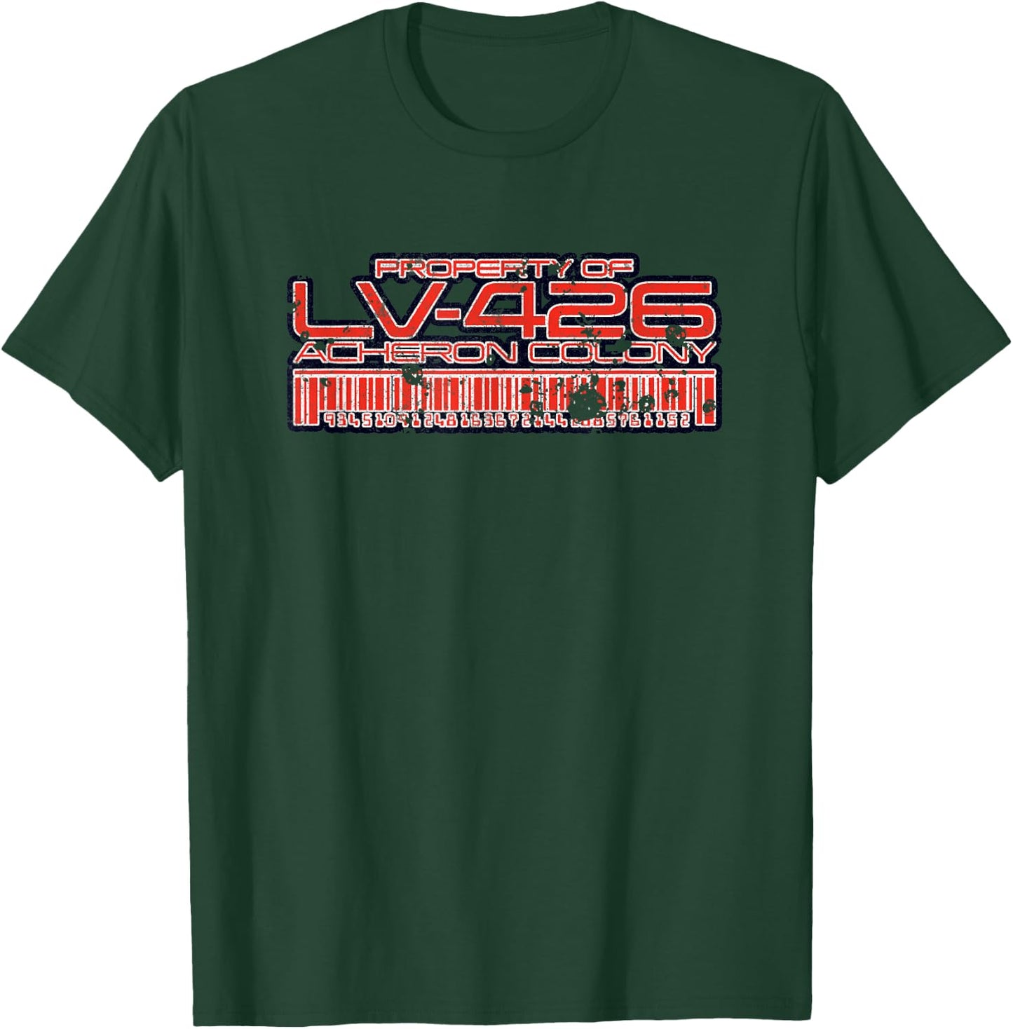 Aliens Property of LV-426 Acheron Colony Retro 80s T-Shirt - T-Shirt | Forest