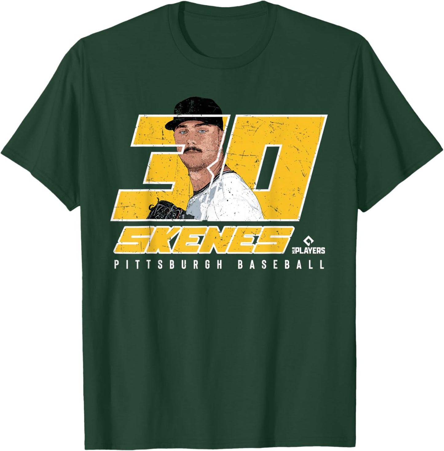 Silhouette Paul Skenes Pittsburgh MLBPA T-Shirt - T-Shirt | Forest