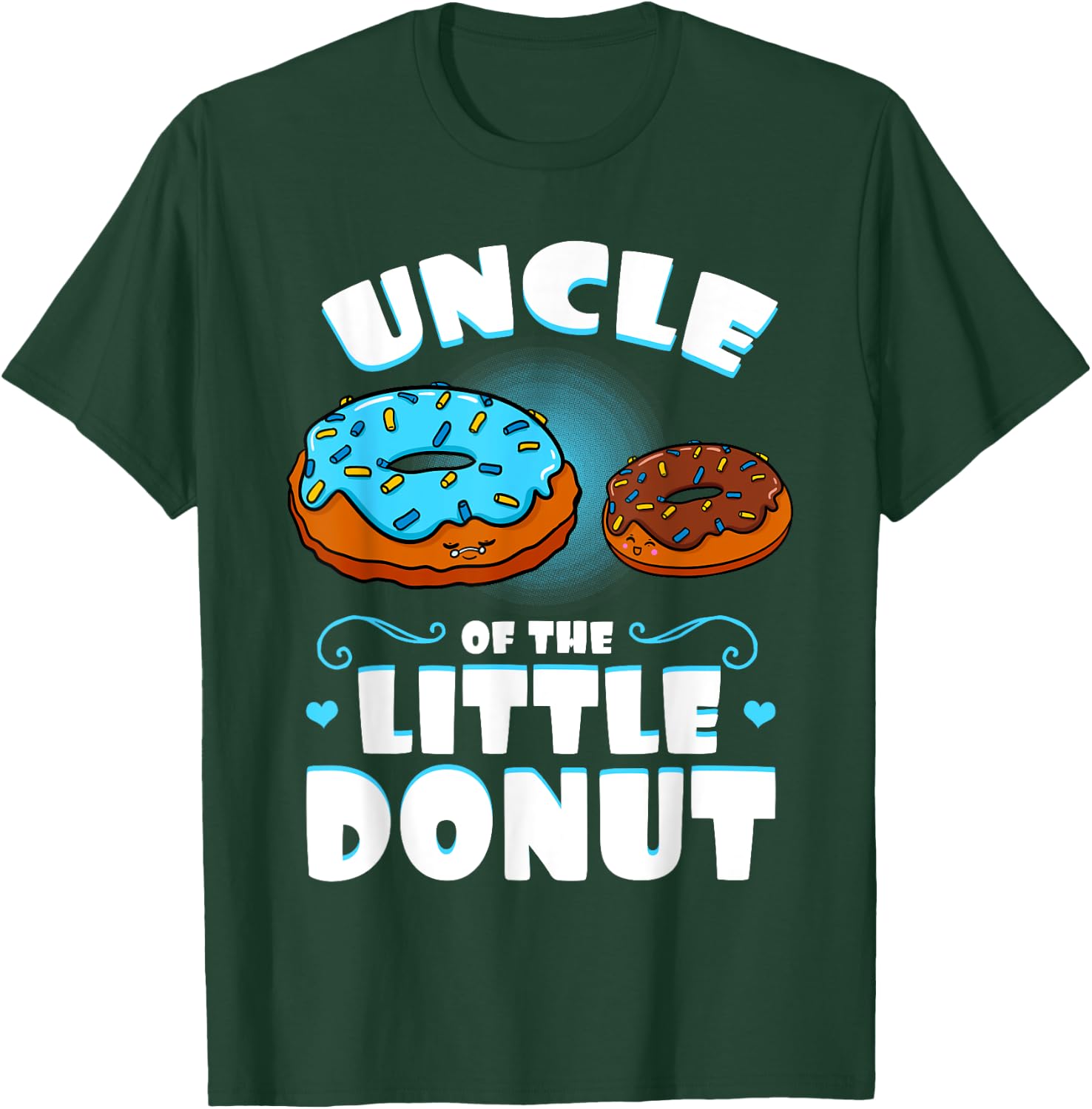 Uncle Of The Little Donut Gender Reveal Uncle Announcement T-Shirt - T-Shirt | Forest