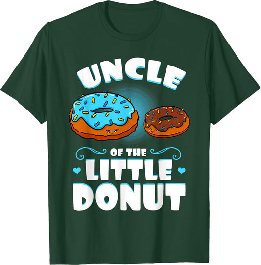 Uncle Of The Little Donut Gender Reveal Uncle Announcement T-Shirt - T-Shirt | Forest
