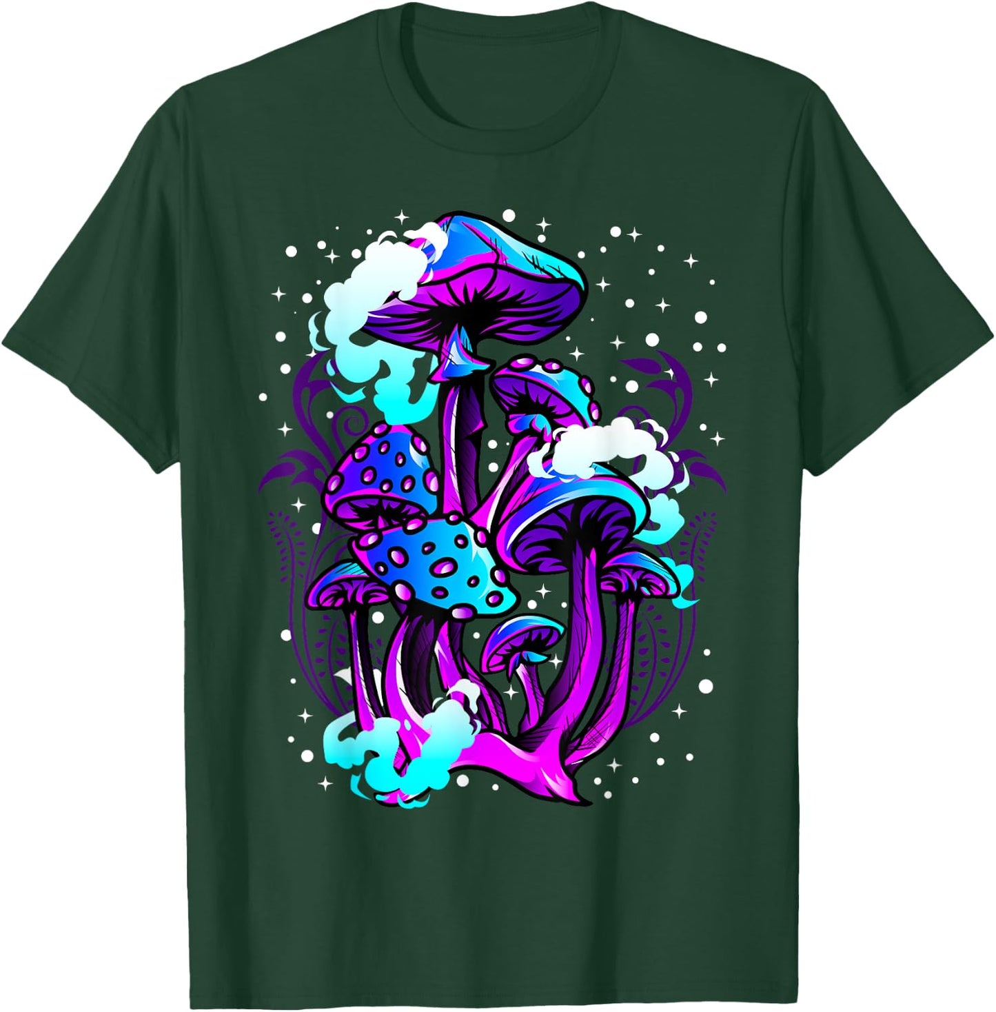 Cool Psychedelic Magic Shrooms Morel Portobello Mushrooms T-Shirt - T-Shirt | Forest