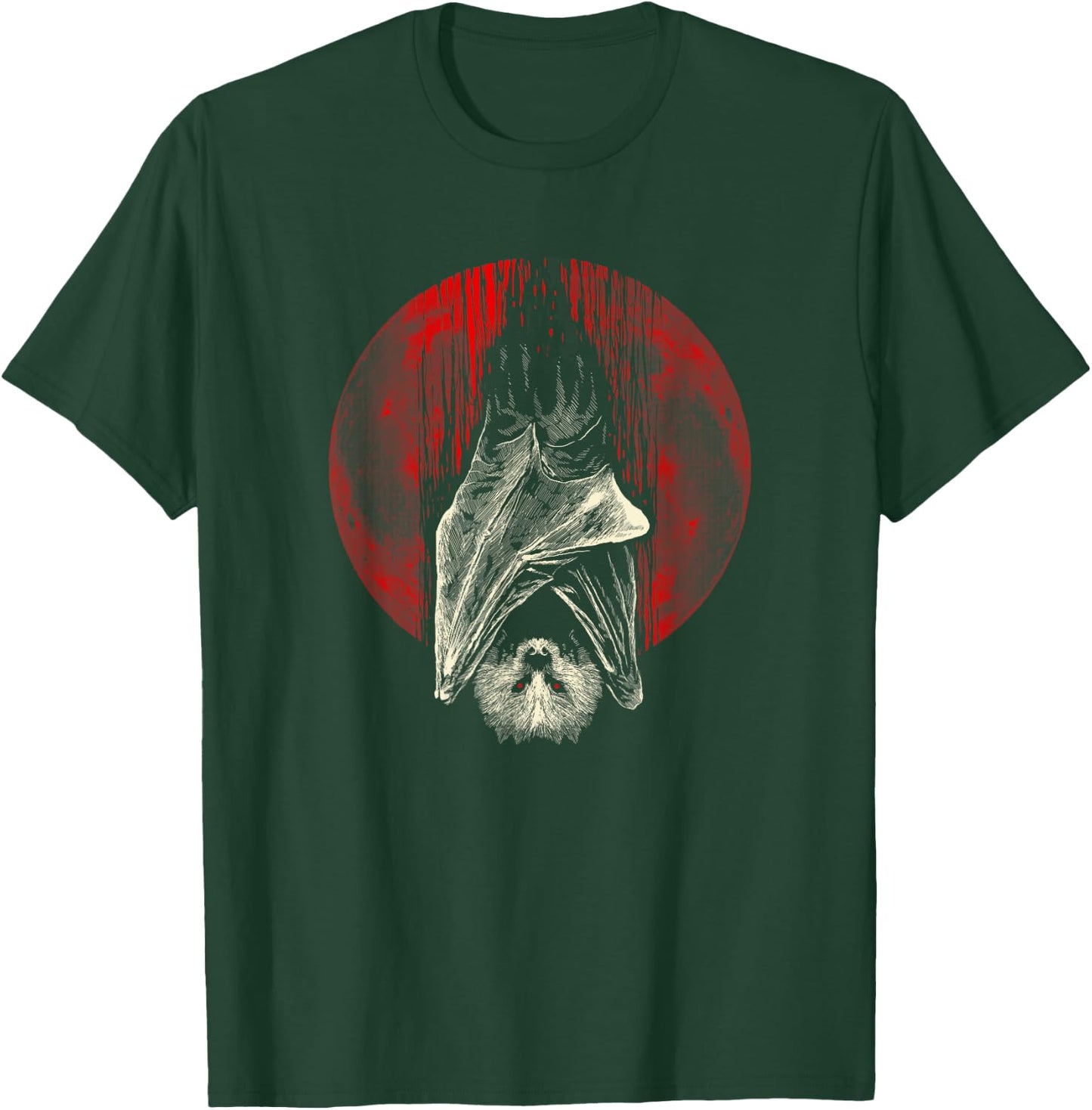 Bat Full Moon Pastel Goth Gothic Occult Wicca Men Women T-Shirt - T-Shirt | Forest