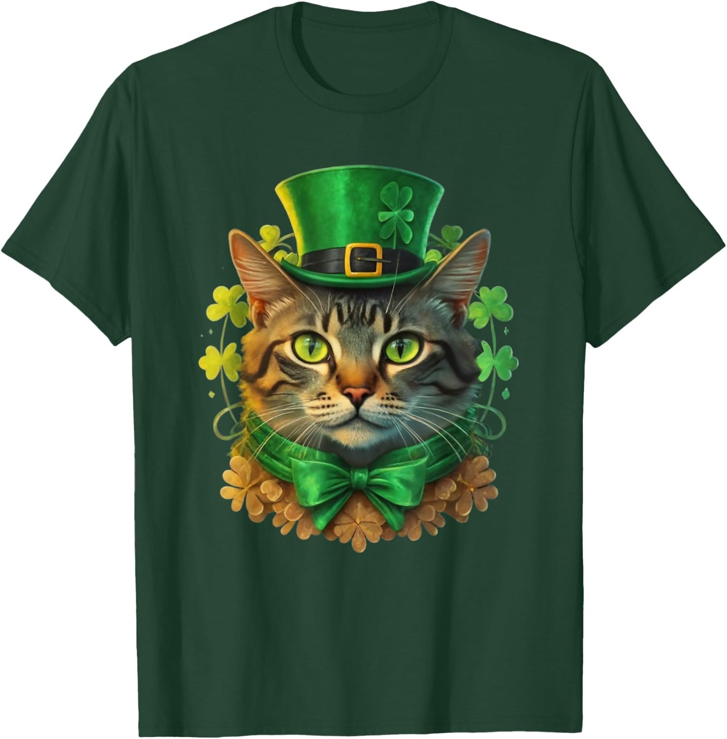 Cat St Patricks Patrick's Day Women Kids Toddlers T-Shirt - T-Shirt | Forest