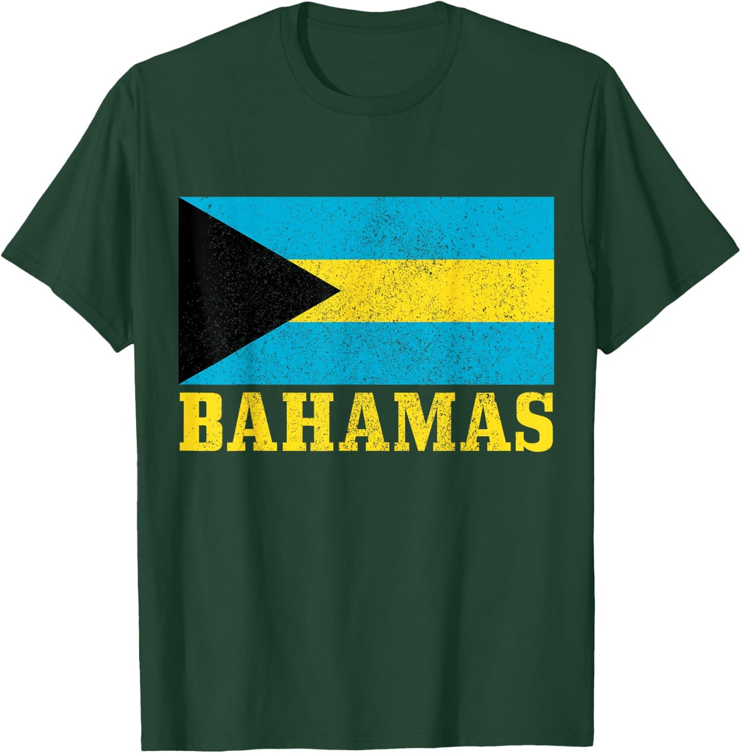 Bahamas Flag Vintage Caribbean Souvenir T-Shirt - T-Shirt | Forest