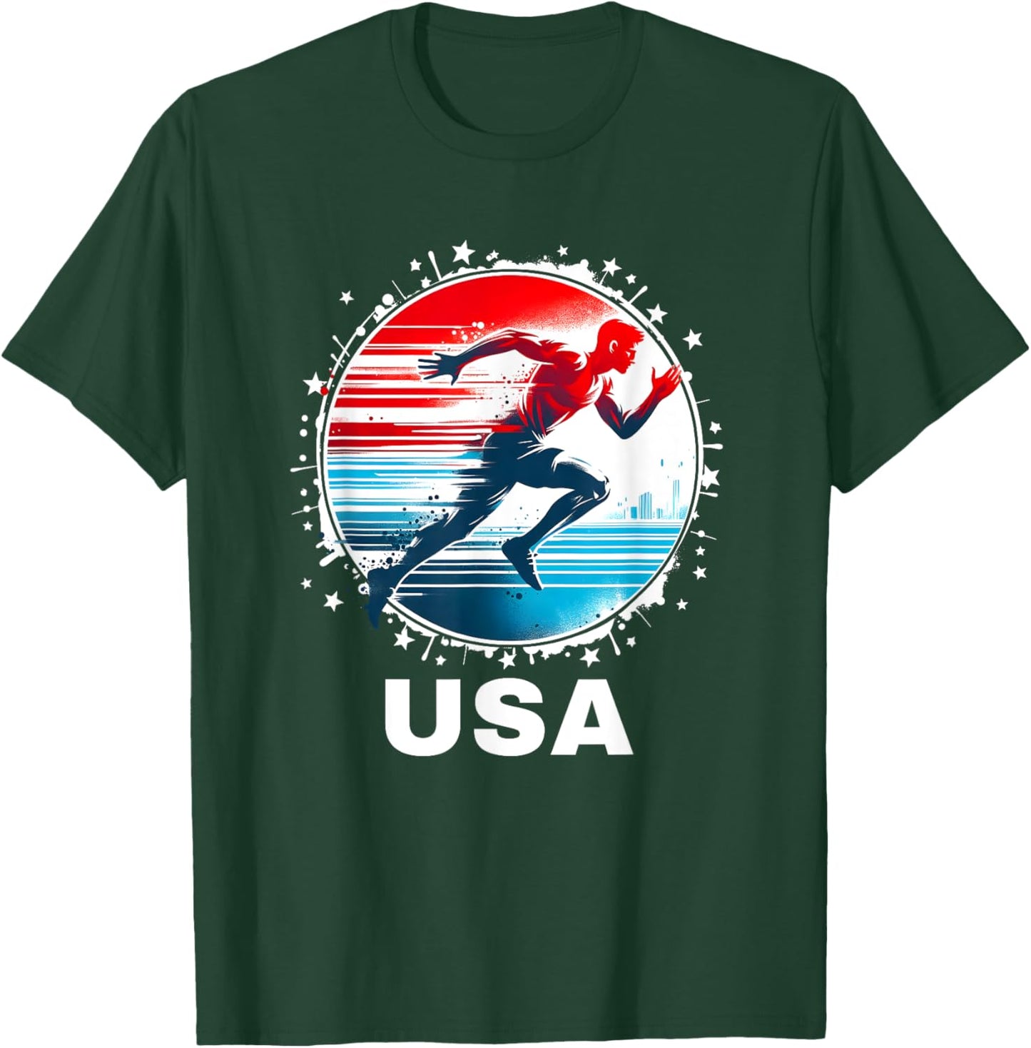 USA Team Track and Field Shirt Women Kids Track T-Shirt - T-Shirt | Forest
