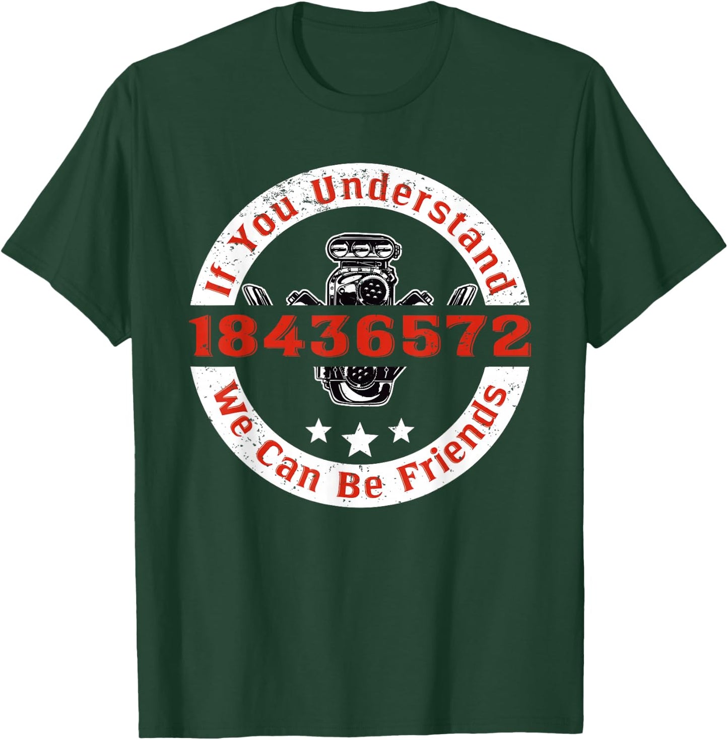 Mechanic Car Mechanic 18436572 V8 Mechanical Engineer T-Shirt - T-Shirt | Forest