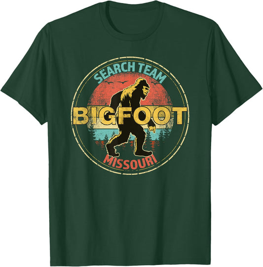 Missouri Bigfoot Search Team Sasquatch Merchandise T-Shirt - T-Shirt | Forest