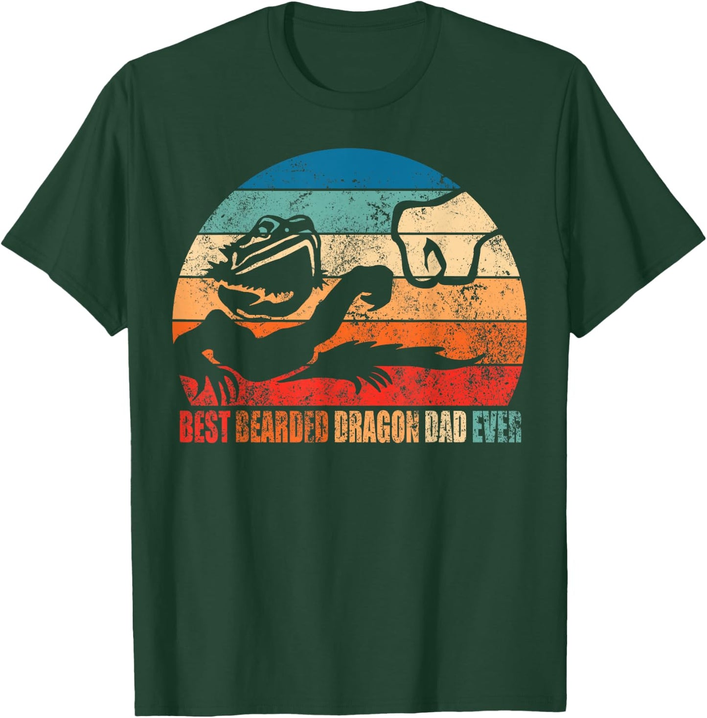 Best Bearded Dragon Dad Ever Fist Bump Men Gift Son Daughter T-Shirt - T-Shirt | Forest