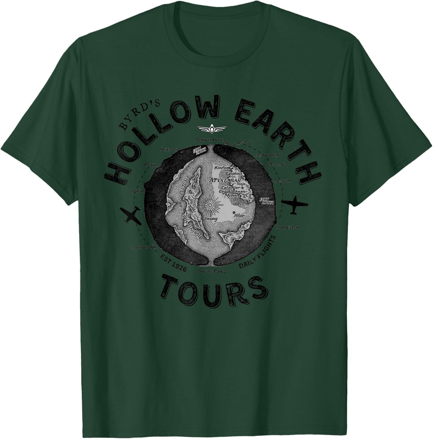 Byrd's Hollow Interior Earth Tours Gift T-Shirt - T-Shirt | Forest