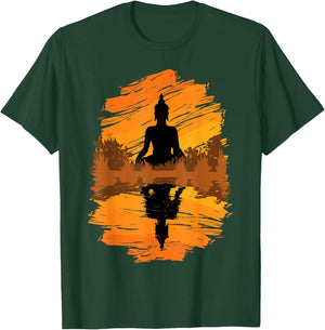 Zen Buddha Spiritual Asian Style Meditation Peace T-Shirt - T-Shirt | Forest
