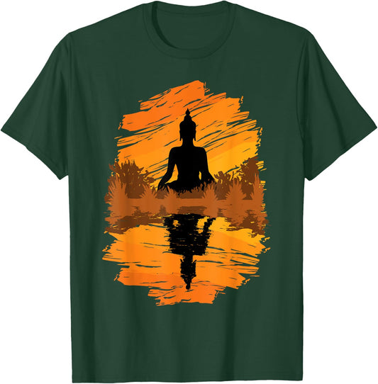 Zen Buddha Spiritual Asian Style Meditation Peace T-Shirt - T-Shirt | Forest