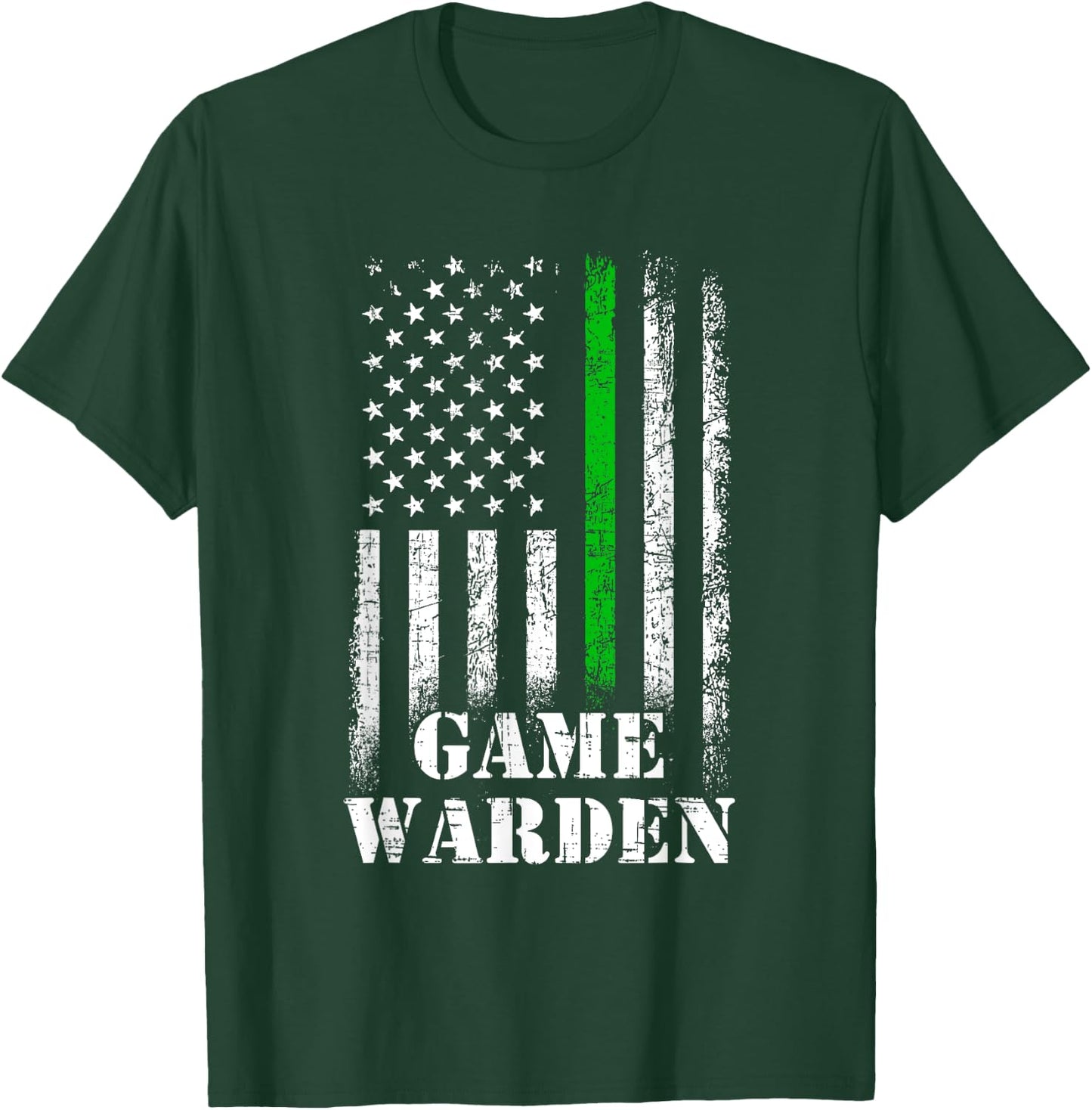 Game Warden American Flag, game warden Girls Kids Men T-Shirt - T-Shirt | Forest