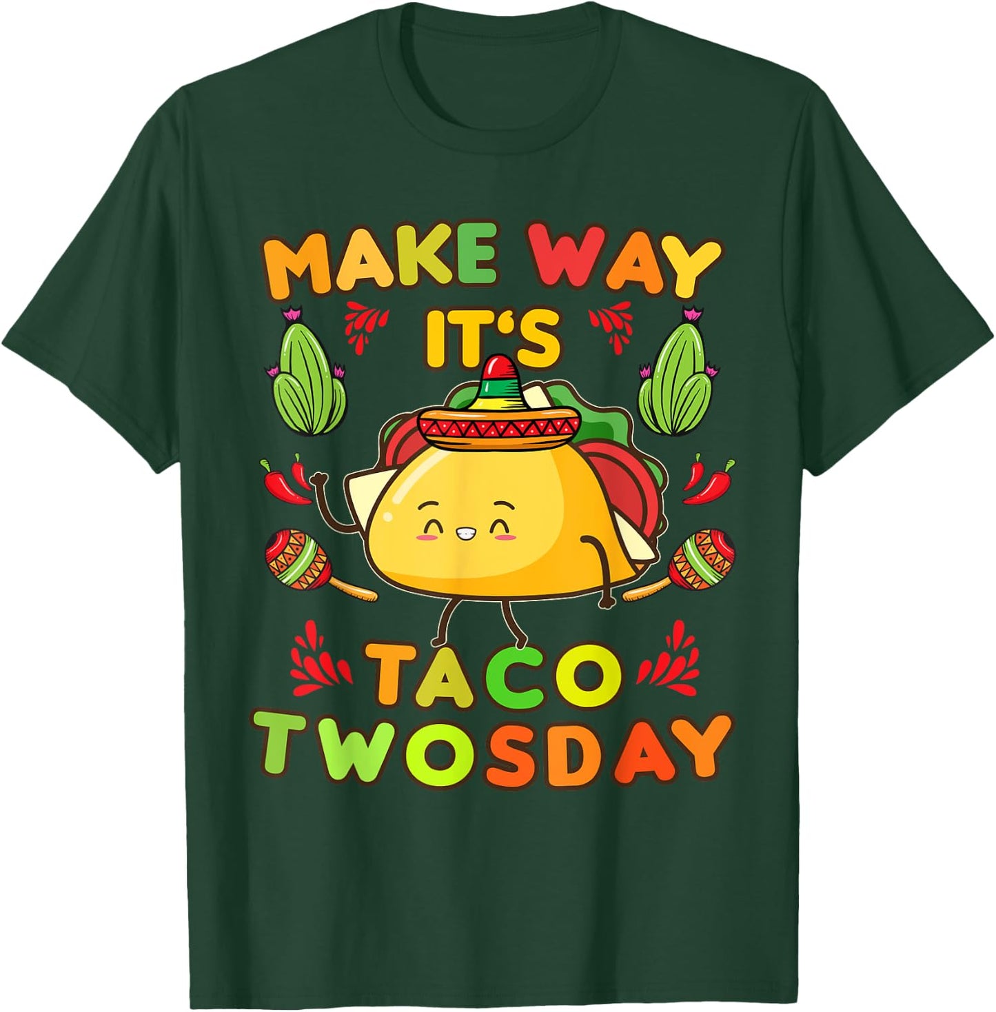 Taco Twosday Birthday Party 2nd Birthday party Taco Twosday T-Shirt - T-Shirt | Forest
