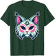 Therian Bobcat Lynx Mask Quadrobics Therianthropy T-Shirt - T-Shirt | Forest