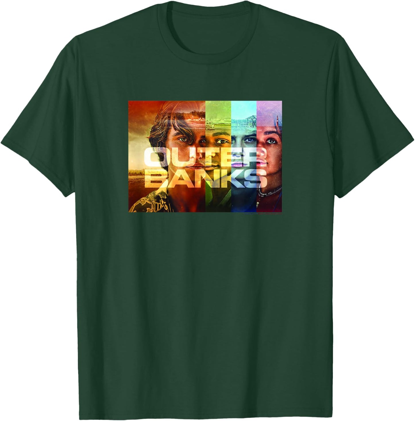 Outer Banks Character Panels Poster T-Shirt - T-Shirt | Forest