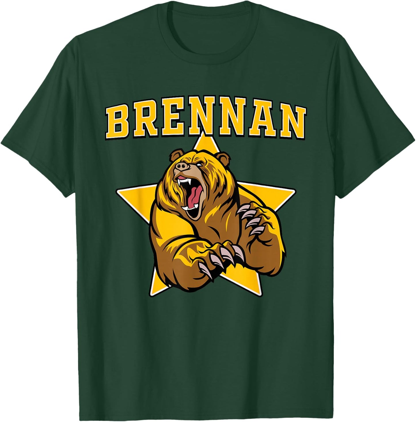 Brennan Bears High School Team Spirit T-Shirt - T-Shirt | Forest