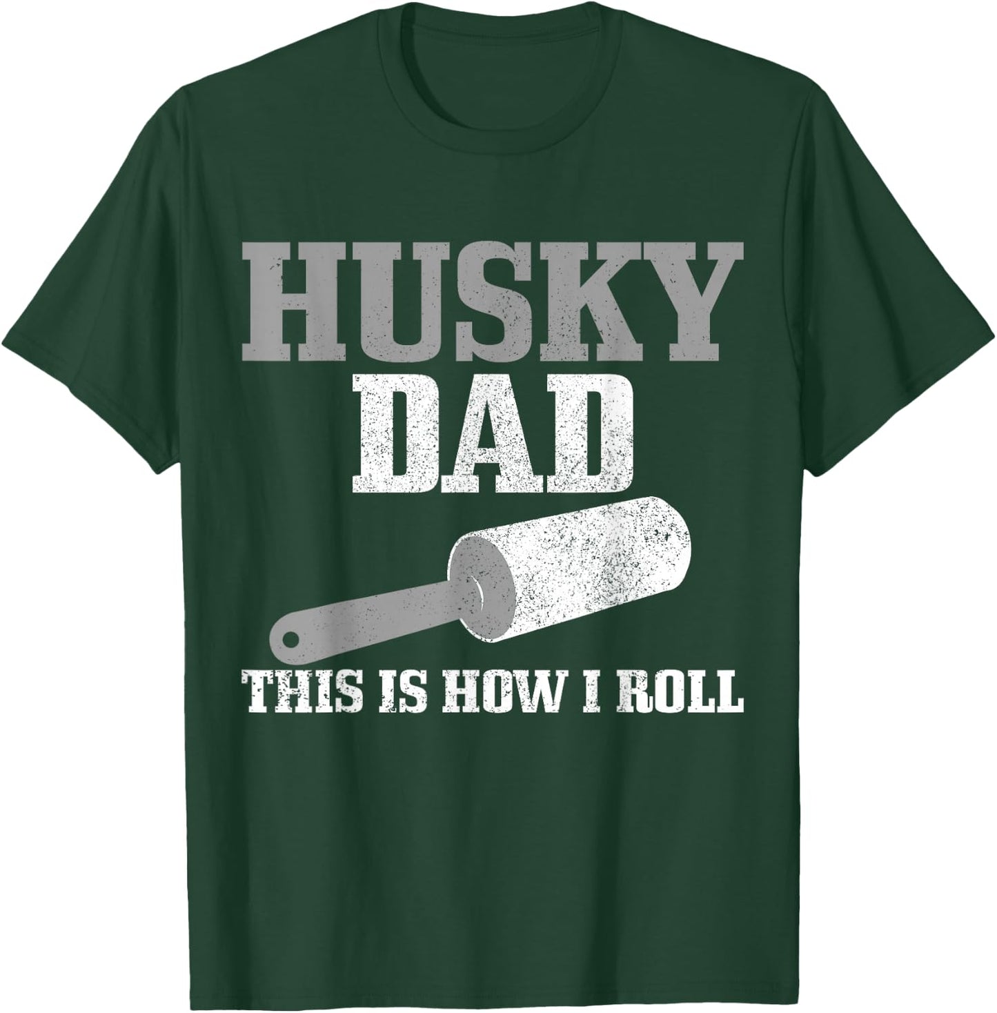 Husky Dad Dog Hair Funny Siberian Husky T-Shirt - T-Shirt | Forest