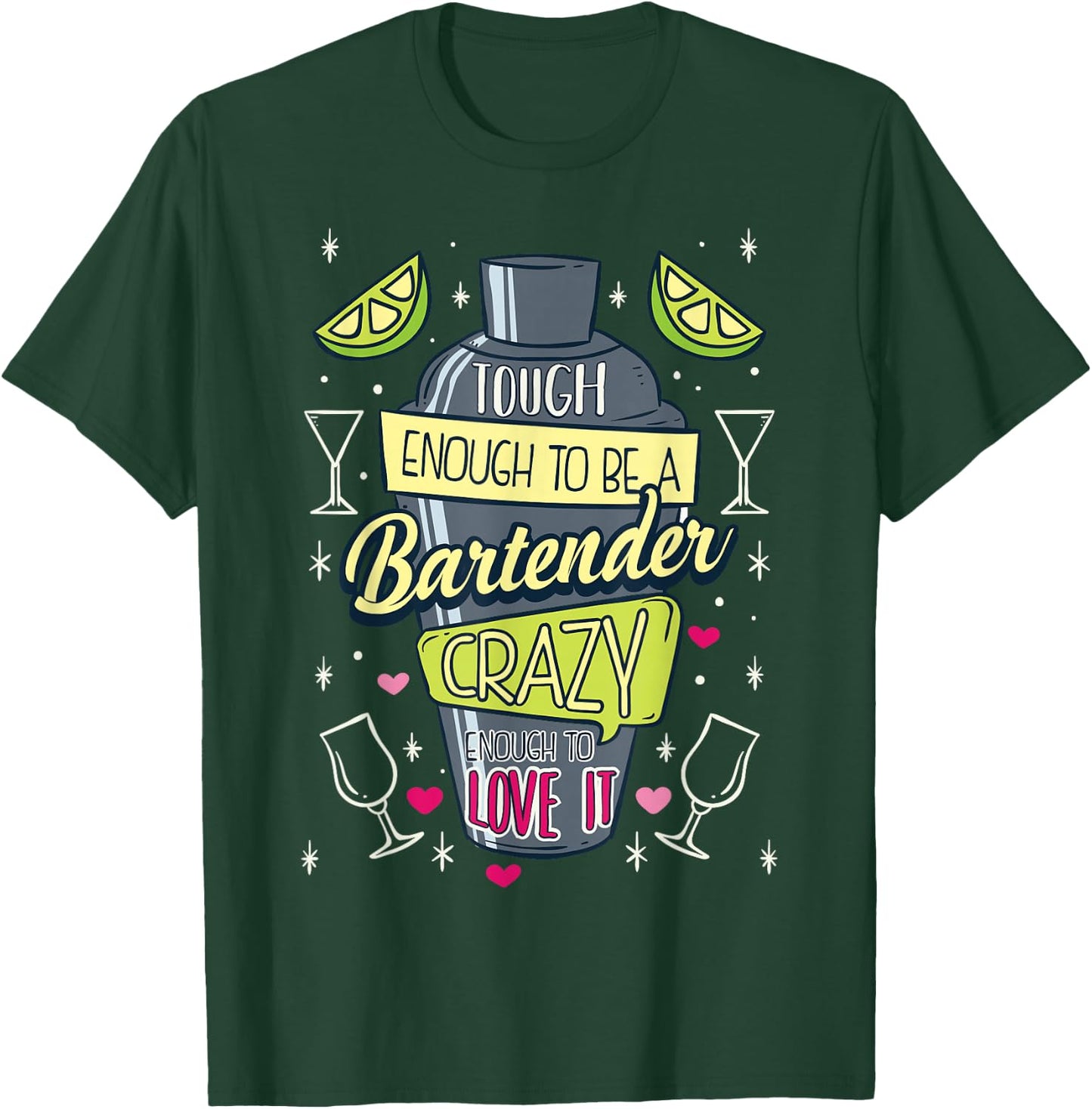 Bartender Mixologist Barkeeper Cocktailbar Club Bartending T-Shirt - T-Shirt | Forest