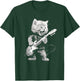 Rock Cat Playing Guitar Funny Guitar Cat Design T-Shirt - T-Shirt | Forest