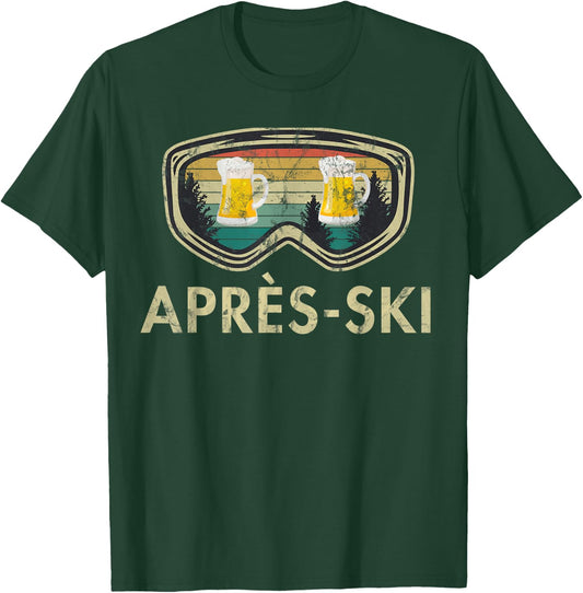 Après Ski Beer Skiing Snowboard Skier Mountains Outfit T-Shirt - T-Shirt | Forest