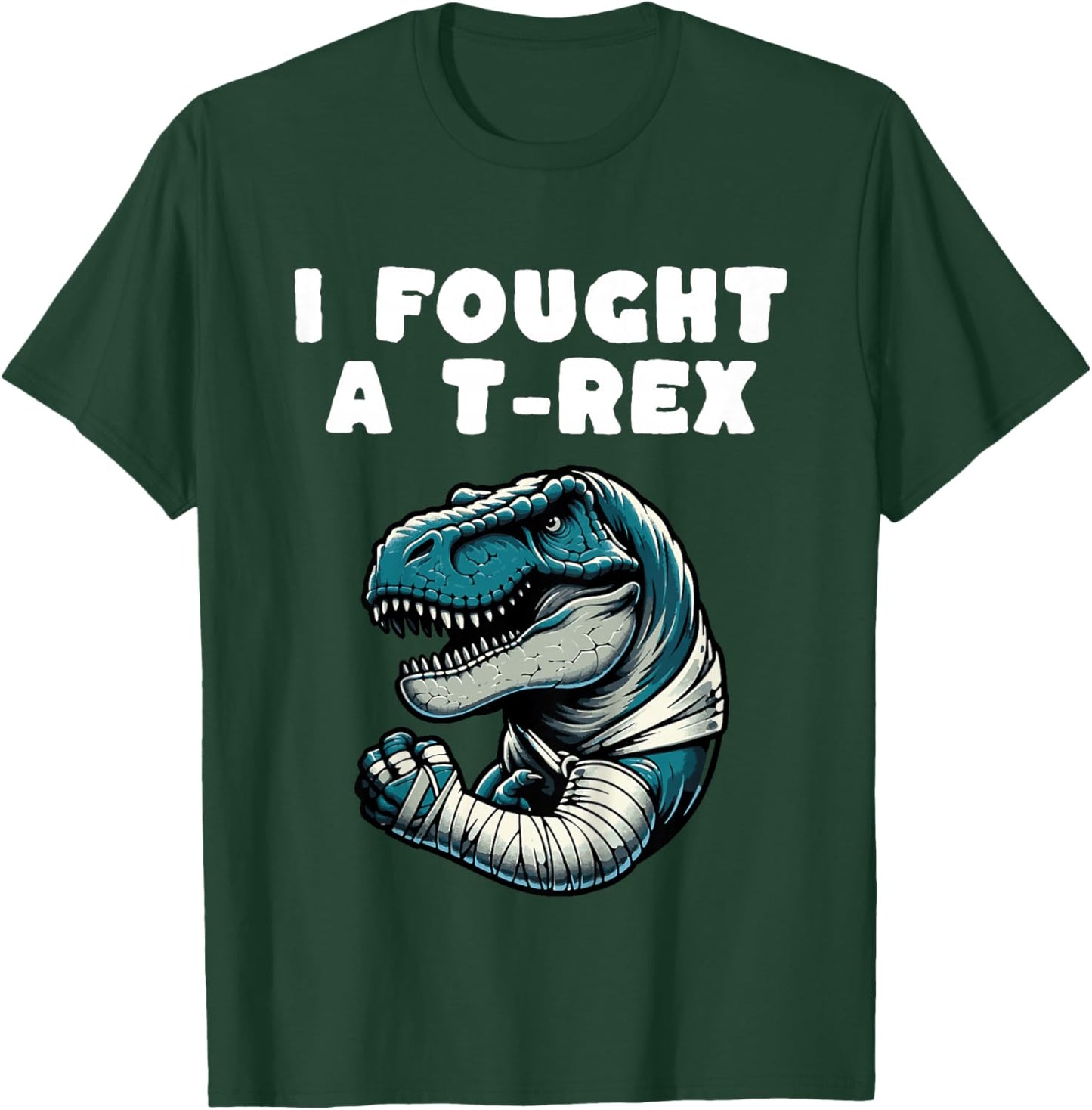 Kids Broken Arm Recovery Kids Boys Dinosaur T-Shirt - T-Shirt | Forest
