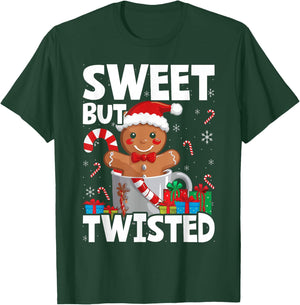 Funny Christmas Sweet But Twisted Gingerbread Candy Cane T-Shirt - T-Shirt | Forest
