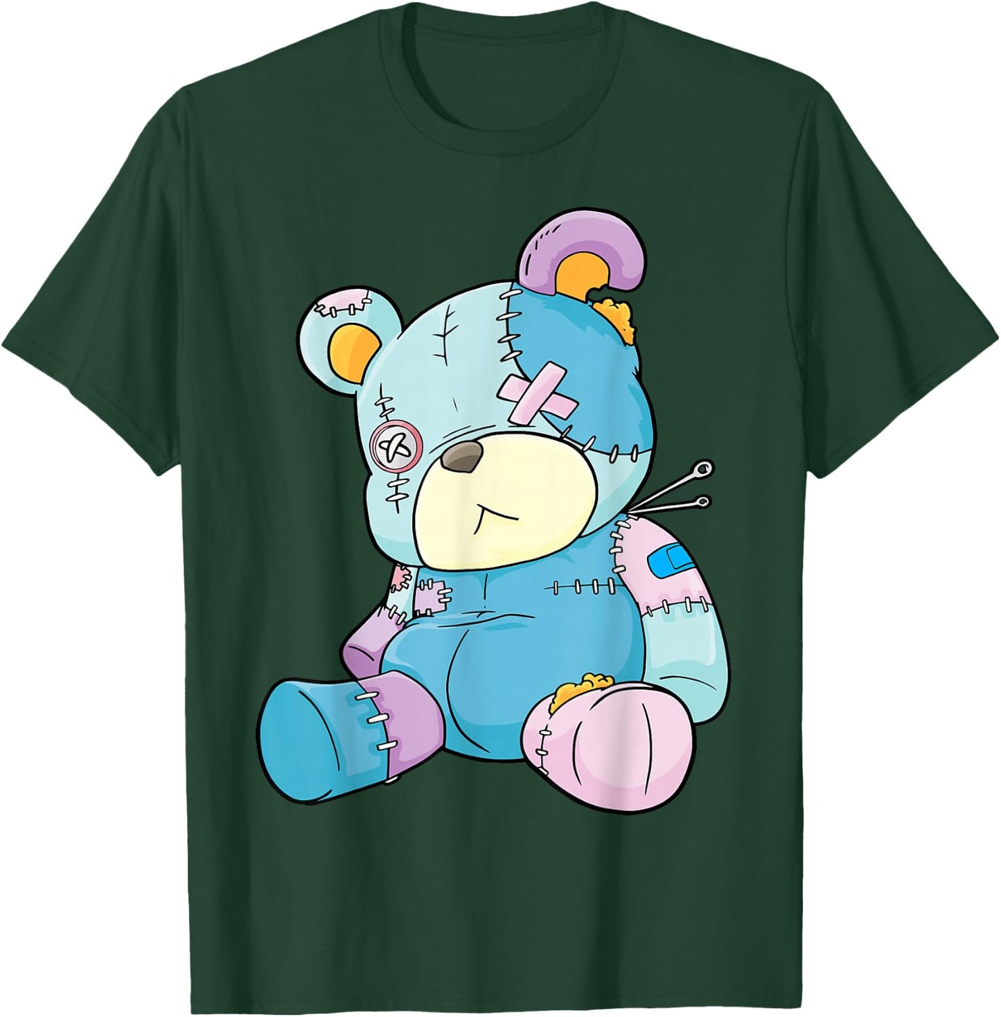 Pastel Gothic Teddy Bear Nu Goth Menhera Kawaii Anime T-Shirt - T-Shirt | Forest