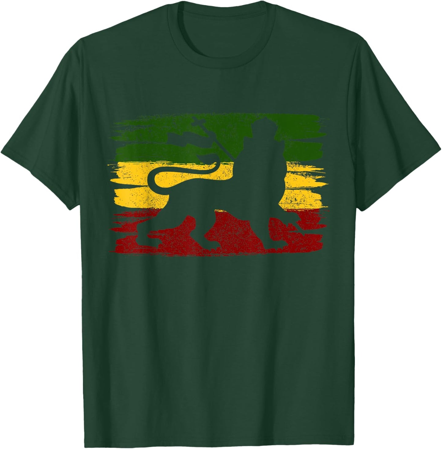 Rastafari Jamaica Reggae Music Rasta Lion of Judah T-Shirt - T-Shirt | Forest