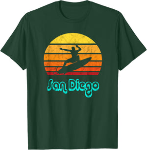 San Diego Souvenir Retro Surf Vintage California Gifts T-Shirt - T-Shirt | Forest