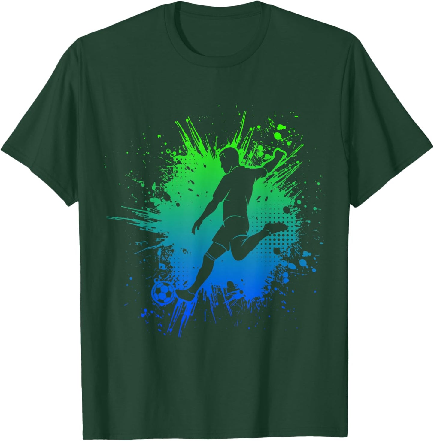 Footballer Football Boys Children T-Shirt - T-Shirt | Forest