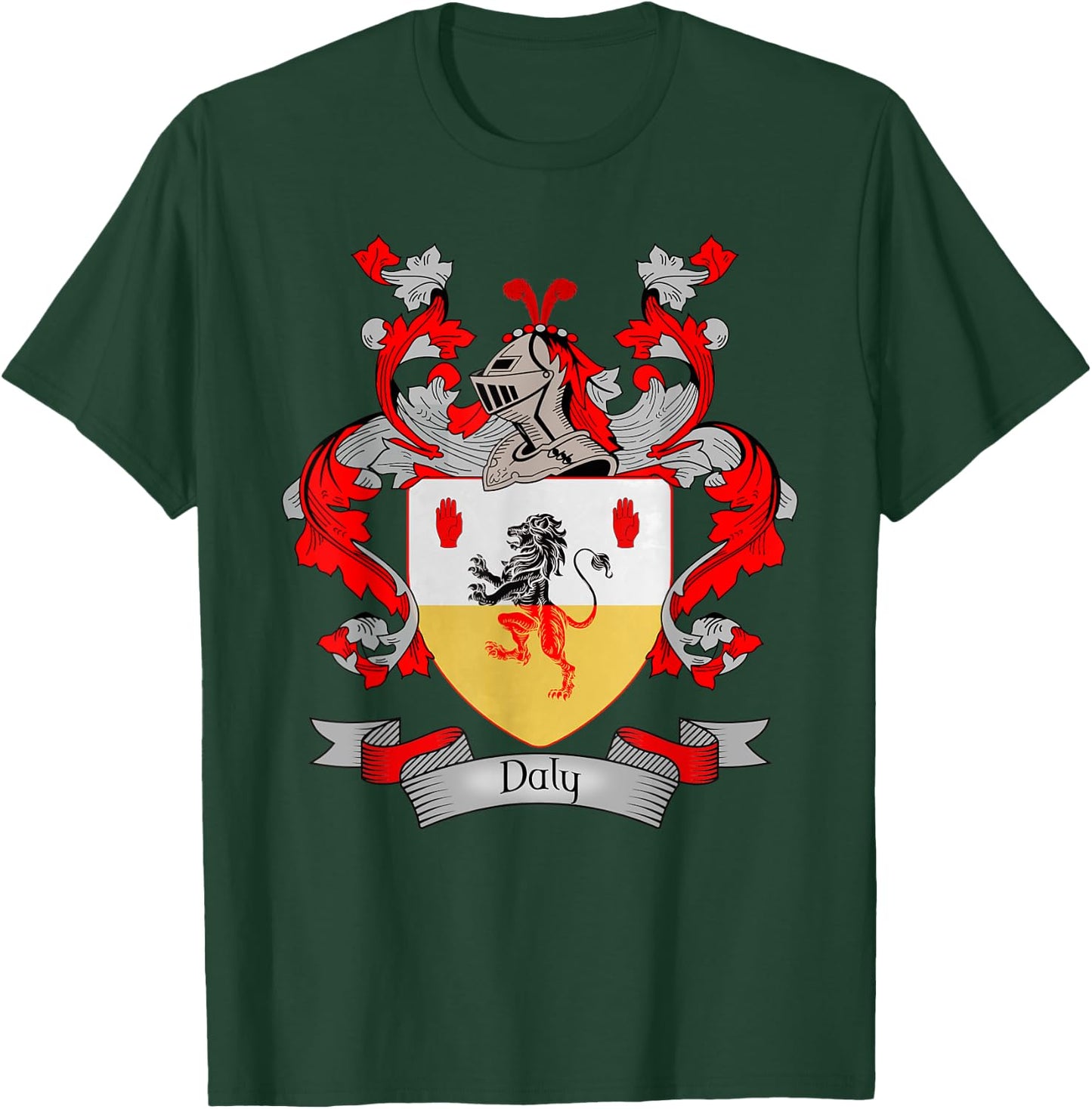 Daly Coat of Arms | Daly Surname Family Crest T-Shirt - T-Shirt | Forest