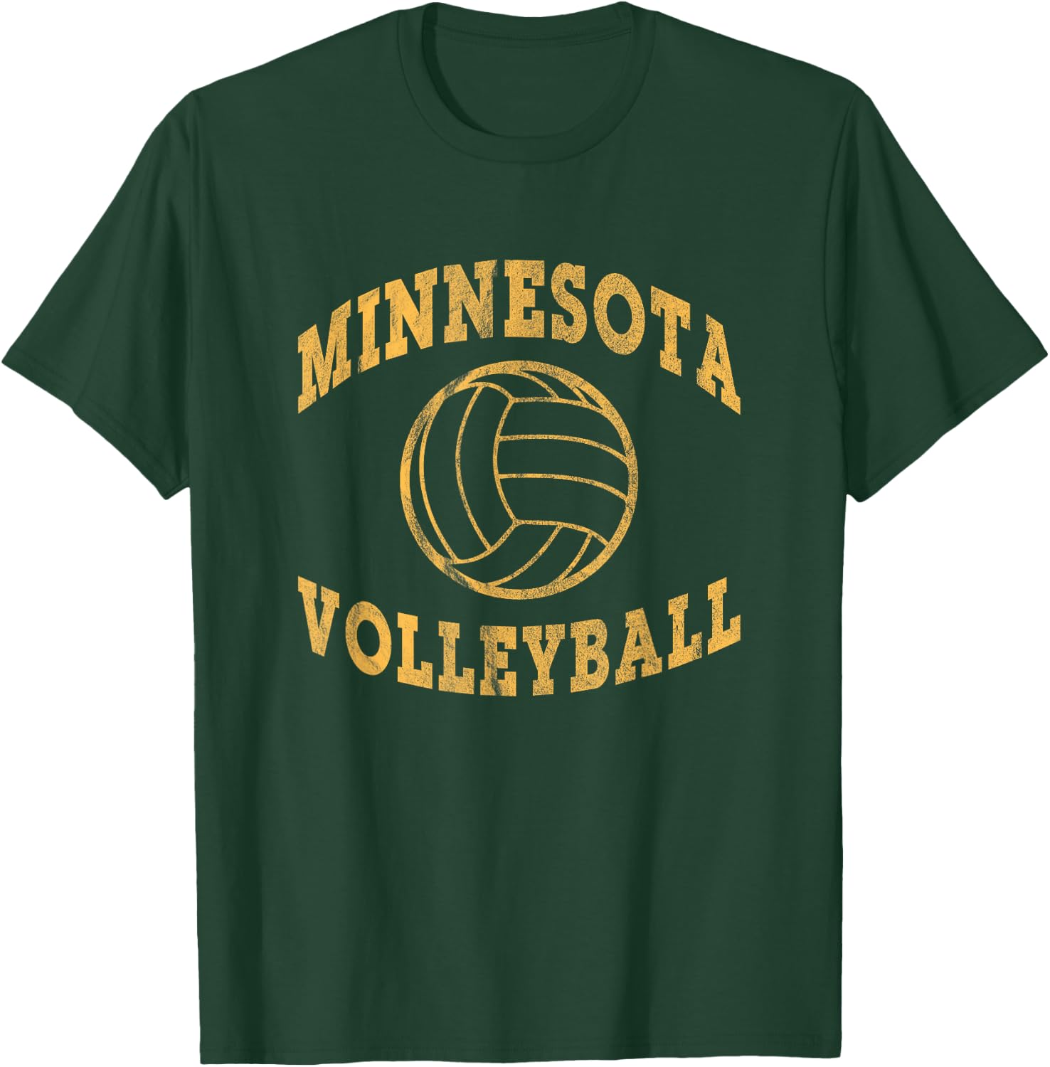 Minnesota Volleyball Classic Vintage Distressed T-Shirt - T-Shirt | Forest