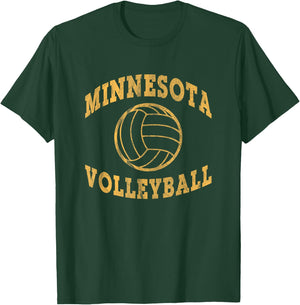 Minnesota Volleyball Classic Vintage Distressed T-Shirt - T-Shirt | Forest