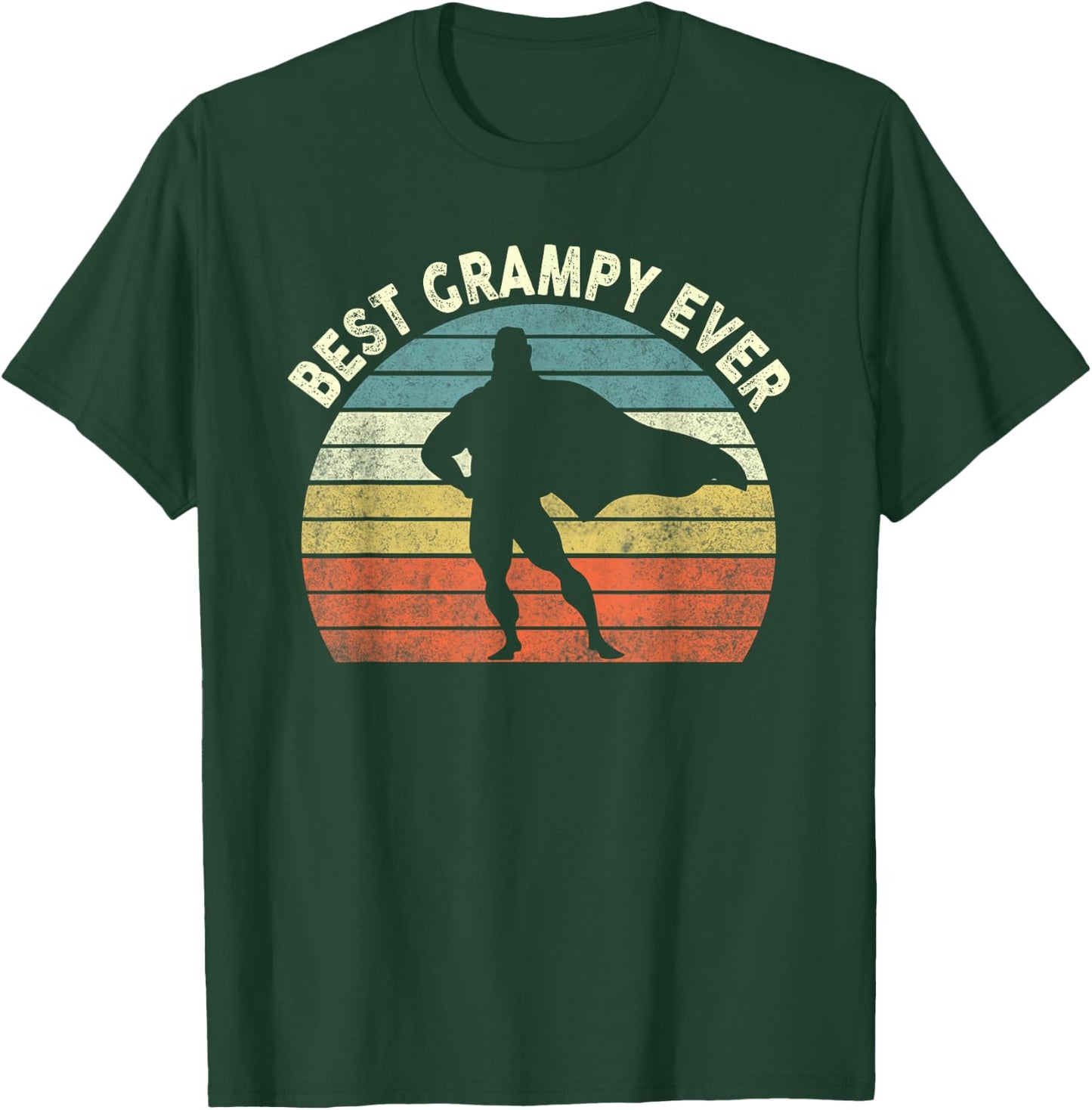 Best. Grampy. Ever. Vintage Superhero Father's Day Gift T-Shirt - T-Shirt | Forest