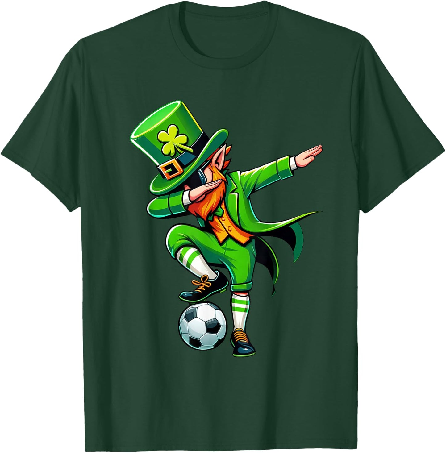 Leprechaun Playing Soccer St Patricks Day Sport Boys T-Shirt - T-Shirt | Forest